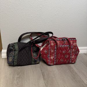 VERY RARE VTG Vera Bradley INDIANA Orig 1980s Purse & Duffle Lot of 2 Bags